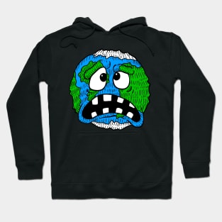 scared earth, environment and global warming. Hoodie